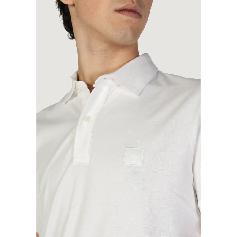 White Cotton Polo Shirt Hugo Boss