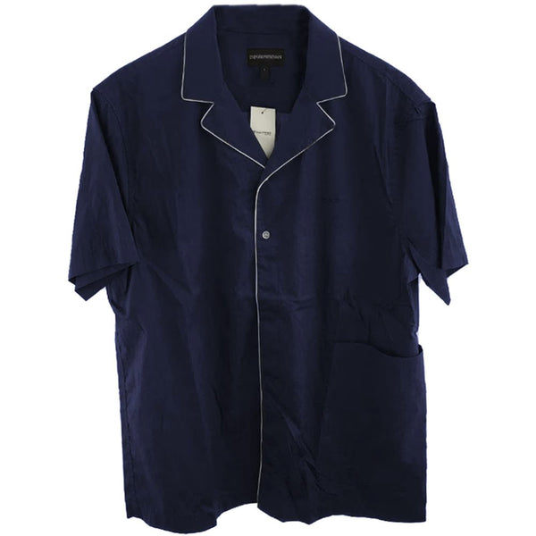 Blue Cotton Shirt Emporio Armani
