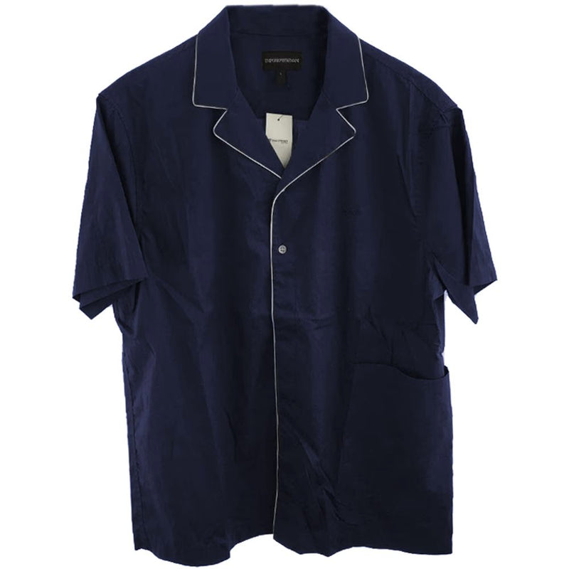 Blue Cotton Shirt Emporio Armani