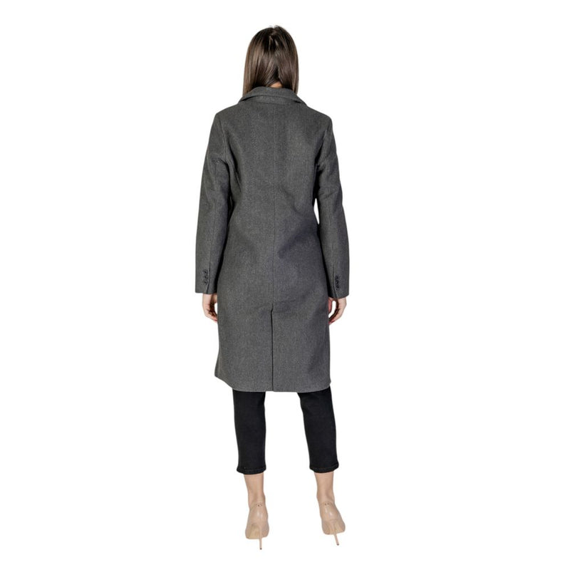 Gray Polyester Jackets & Coat Vero Moda