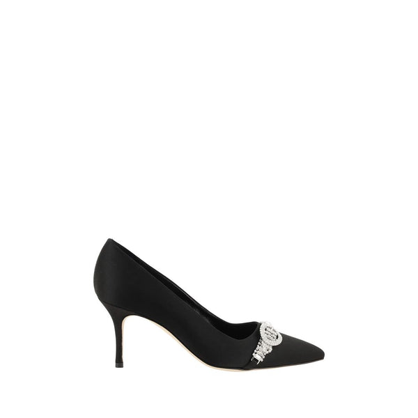 Black Asapump Satin Pumps Manolo Blahnik
