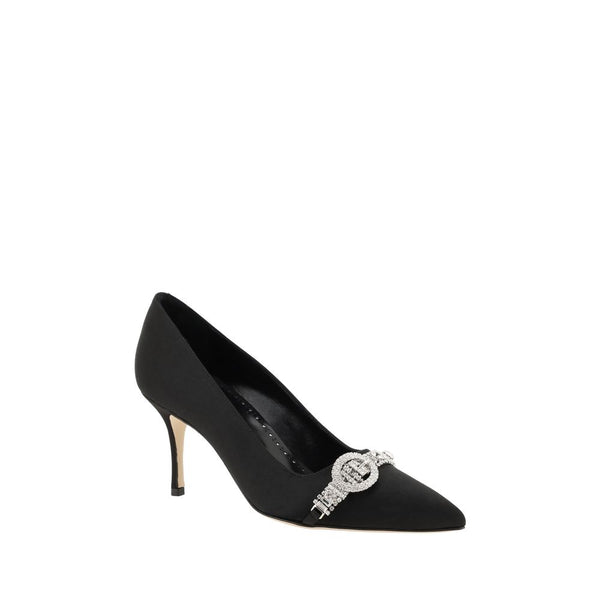Black Asapump Satin Pumps Manolo Blahnik