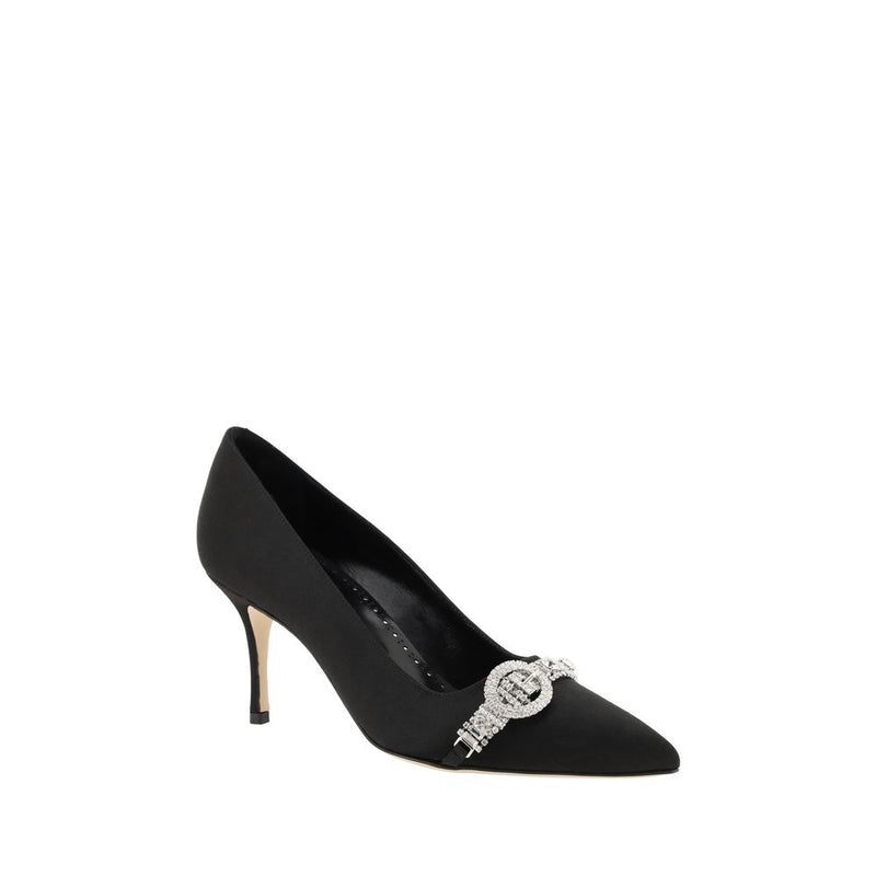 Black Asapump Satin Pumps Manolo Blahnik