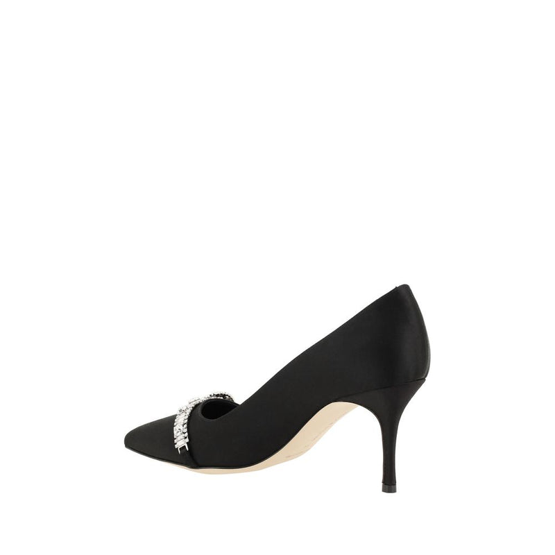 Black Asapump Satin Pumps Manolo Blahnik