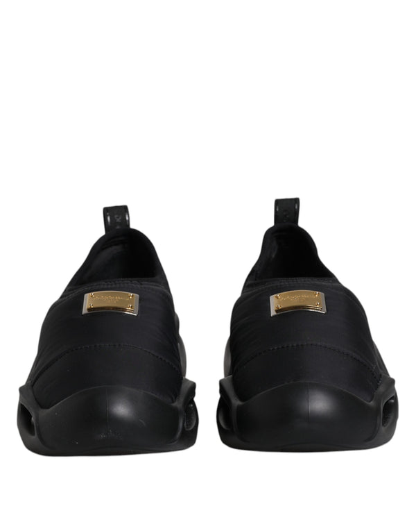 Black Slip On Wave Low Top Men Sneakers Shoes Dolce & Gabbana