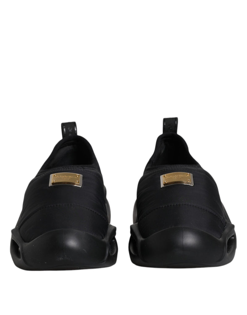 Black Slip On Wave Low Top Men Sneakers Shoes Dolce & Gabbana