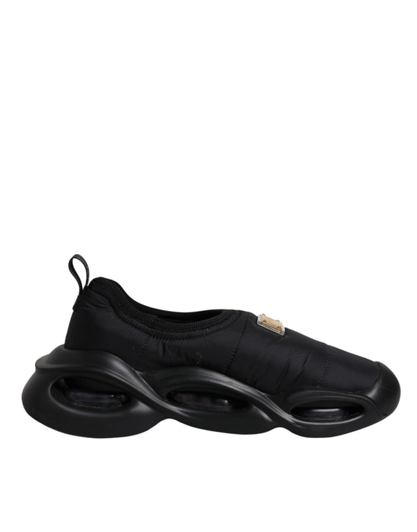 Black Slip On Wave Low Top Men Sneakers Shoes Dolce & Gabbana