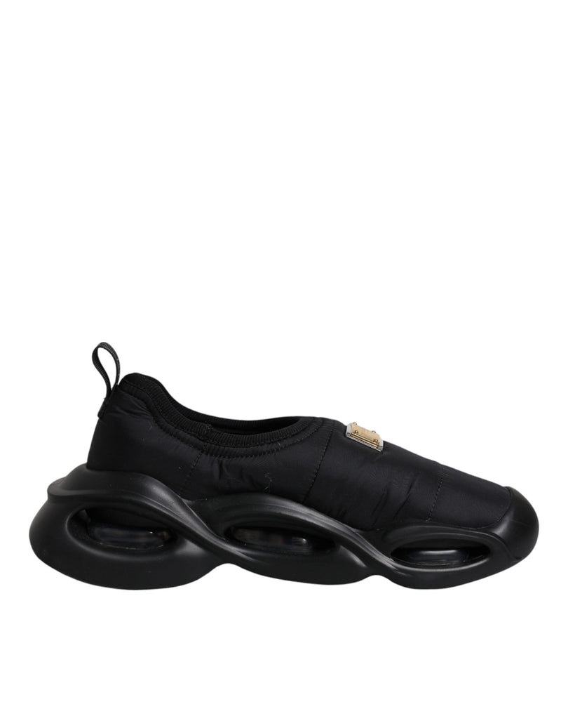 Black Slip On Wave Low Top Men Sneakers Shoes Dolce & Gabbana