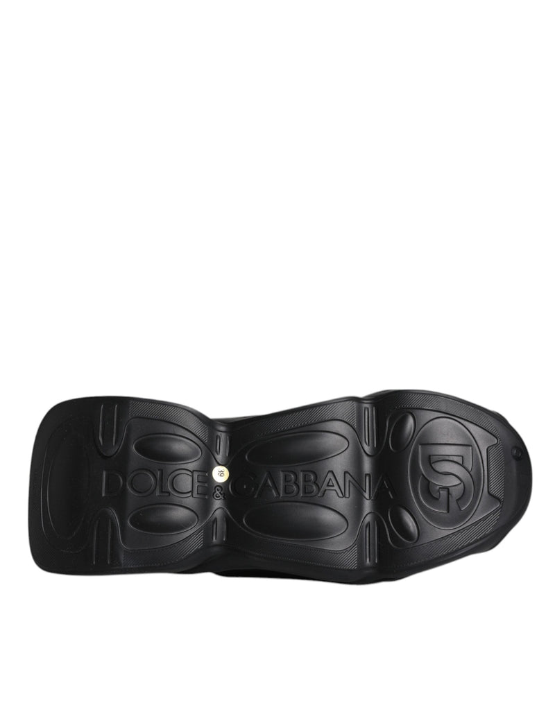 Black Slip On Wave Low Top Men Sneakers Shoes Dolce & Gabbana