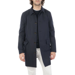 Blue Cotton Jacket Aquascutum