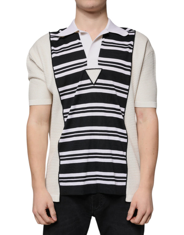 Multicolor Stripe Collared Polo T-shirt Dolce & Gabbana