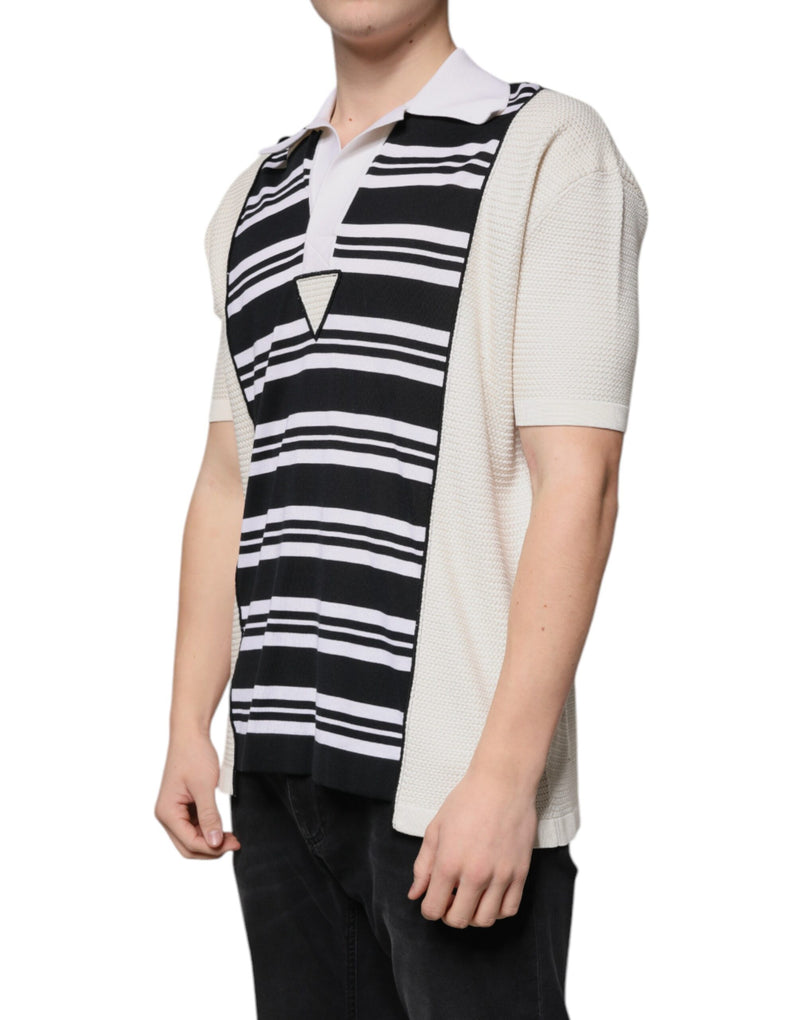 Multicolor Stripe Collared Polo T-shirt Dolce & Gabbana