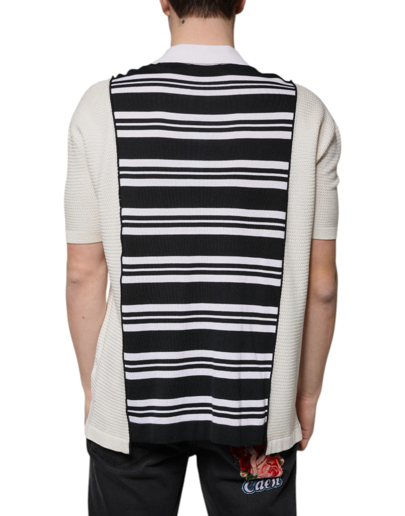 Multicolor Stripe Collared Polo T-shirt Dolce & Gabbana