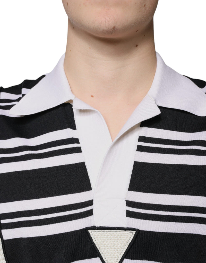 Multicolor Stripe Collared Polo T-shirt Dolce & Gabbana