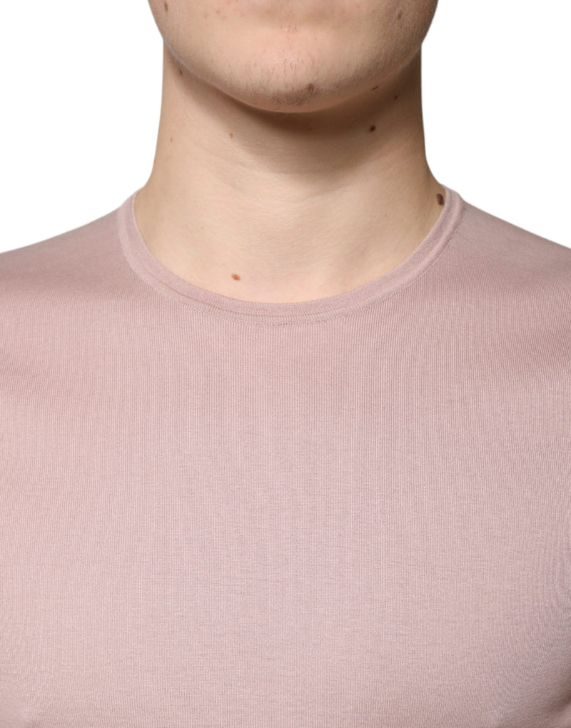 Brown Cotton Short Sleeves Round Neck T-shirt Dolce & Gabbana