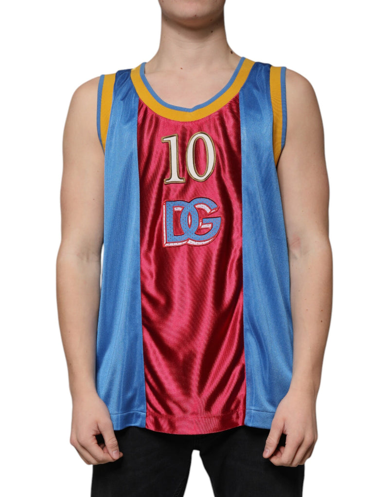 Multicolor Jersey Tank Sleeveless T-shirt Dolce & Gabbana