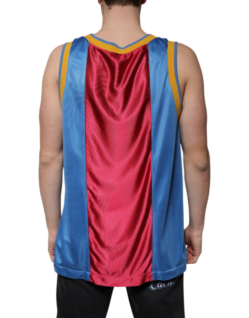 Multicolor Jersey Tank Sleeveless T-shirt Dolce & Gabbana