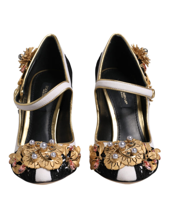 Multicolor Embellished Heels Pumps Shoes Dolce & Gabbana