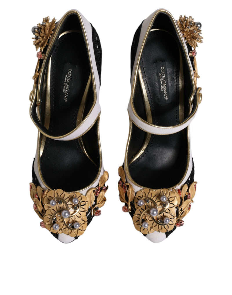 Multicolor Embellished Heels Pumps Shoes Dolce & Gabbana