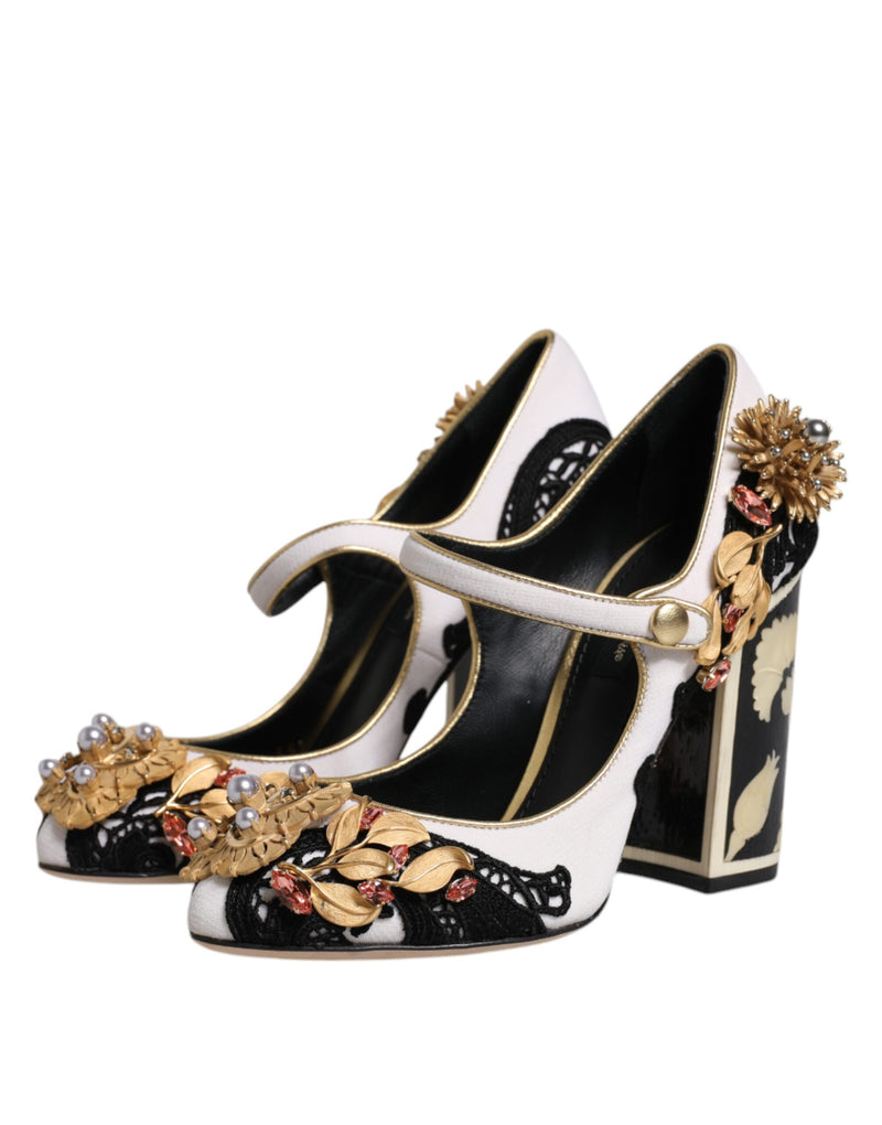 Multicolor Embellished Heels Pumps Shoes Dolce & Gabbana