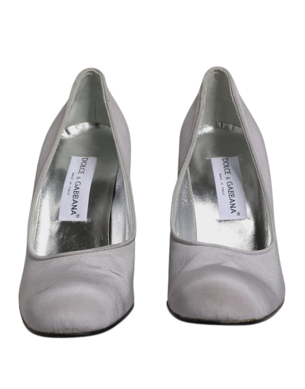 Gray Suede Leather High Heel Pumps Shoes Dolce & Gabbana