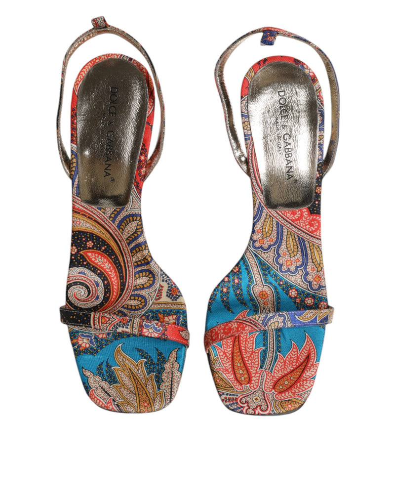 Multicolor Floral High Heels Sandals Shoes Dolce & Gabbana