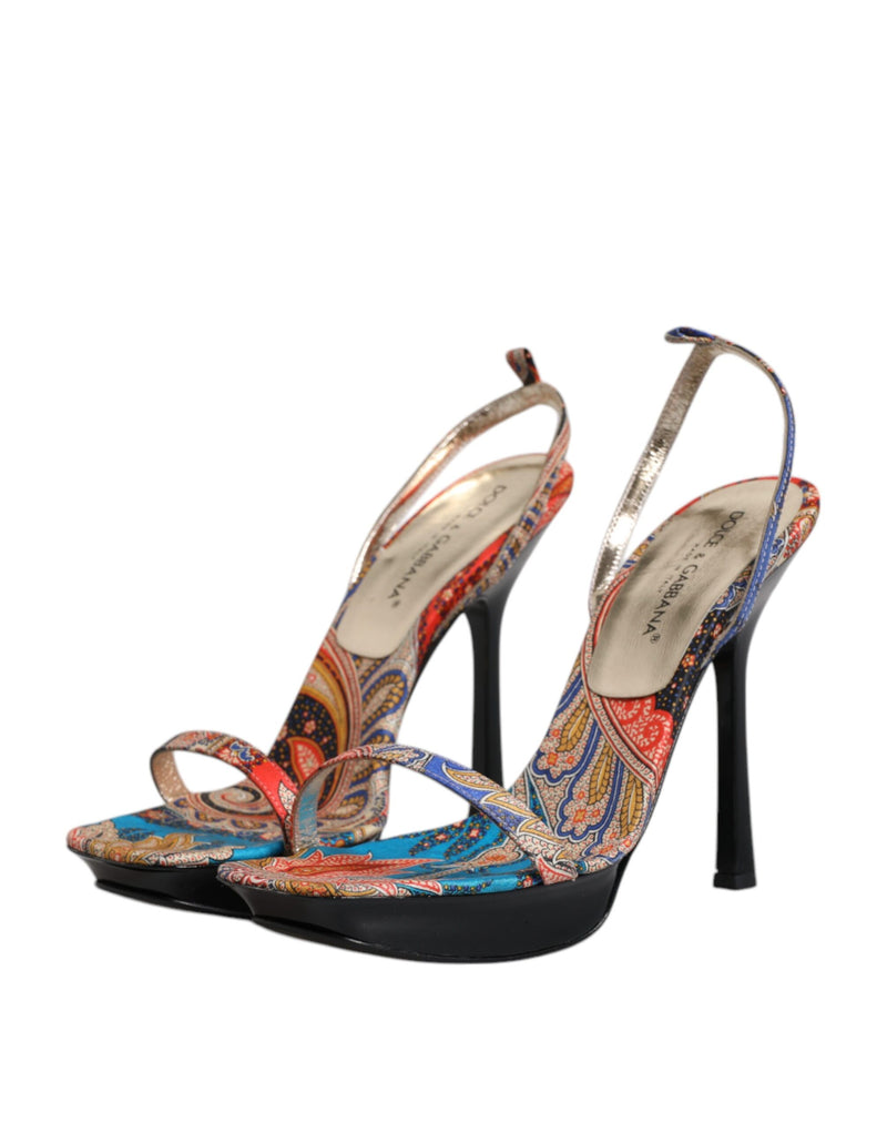 Multicolor Floral High Heels Sandals Shoes Dolce & Gabbana