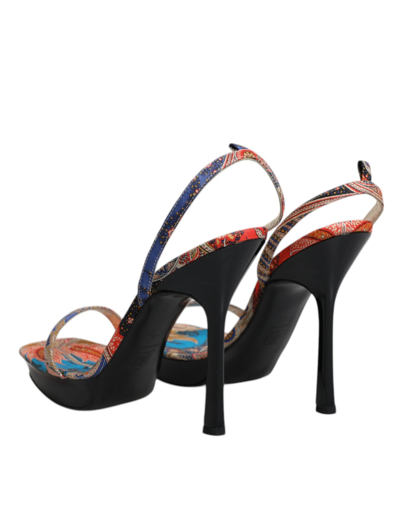 Multicolor Floral High Heels Sandals Shoes Dolce & Gabbana
