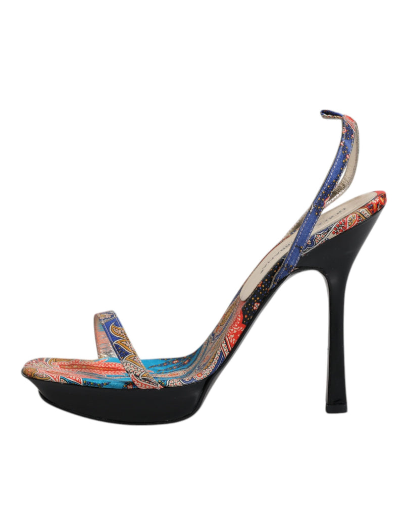 Multicolor Floral High Heels Sandals Shoes Dolce & Gabbana