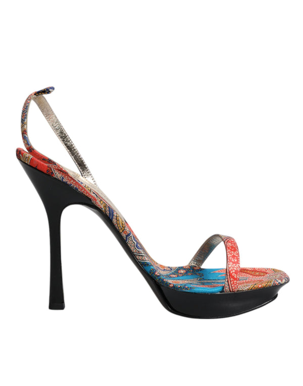 Multicolor Floral High Heels Sandals Shoes Dolce & Gabbana