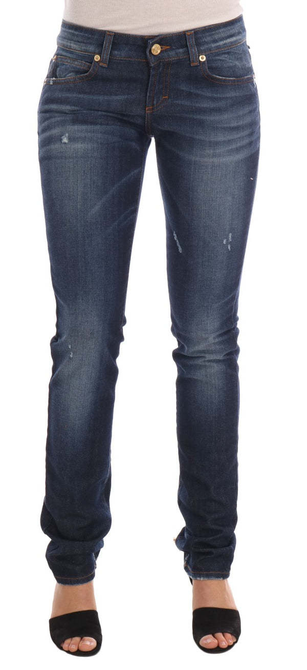 Stylish Skinny Low Rise Denim Jeans John Galliano