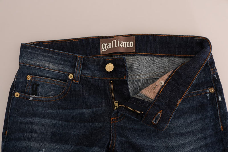 Stylish Skinny Low Rise Denim Jeans John Galliano