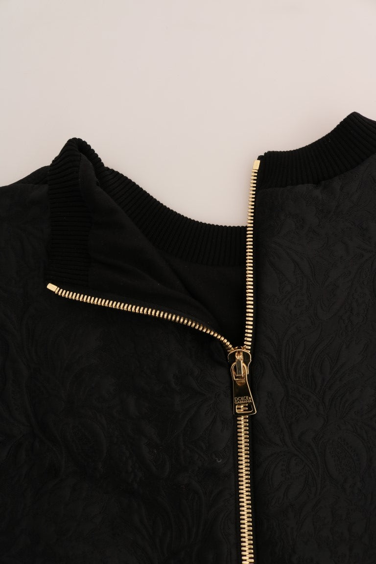 Enchanted Crystal Embellished Black Sweater Dolce & Gabbana