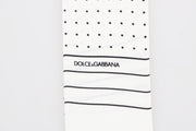 Elegant Silk Polka Dot Men's Scarf Wrap Dolce & Gabbana