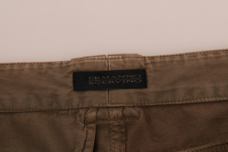 Chic Brown Casual Cotton Pants Ermanno Scervino