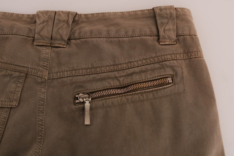 Chic Brown Casual Cotton Pants Ermanno Scervino