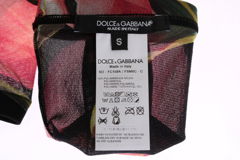 Floral Nylon Stretch Stockings Dolce & Gabbana