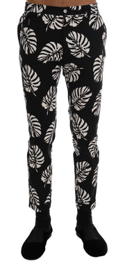 Slim Fit Leaf Print Ankle Pants Dolce & Gabbana