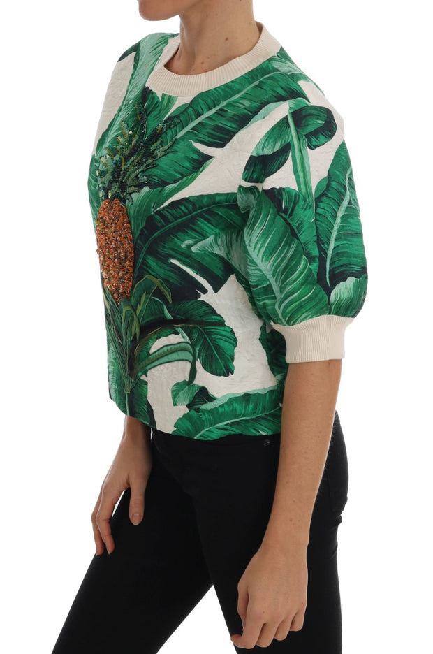 Tropical Sequined Sweater - Lush Greenery Edition Dolce & Gabbana