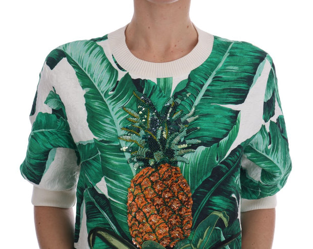 Tropical Sequined Sweater - Lush Greenery Edition Dolce & Gabbana