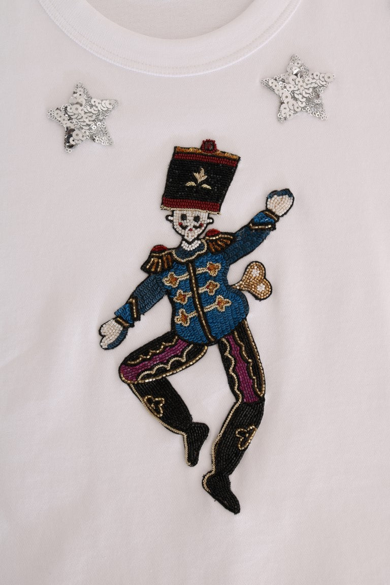 Sequined Fairy Tale Cotton T-Shirt Dolce & Gabbana