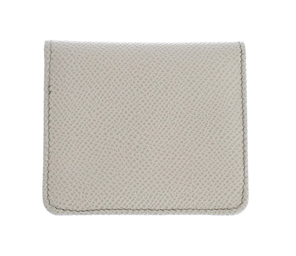 Sleek White Leather Condom Case Wallet Dolce & Gabbana