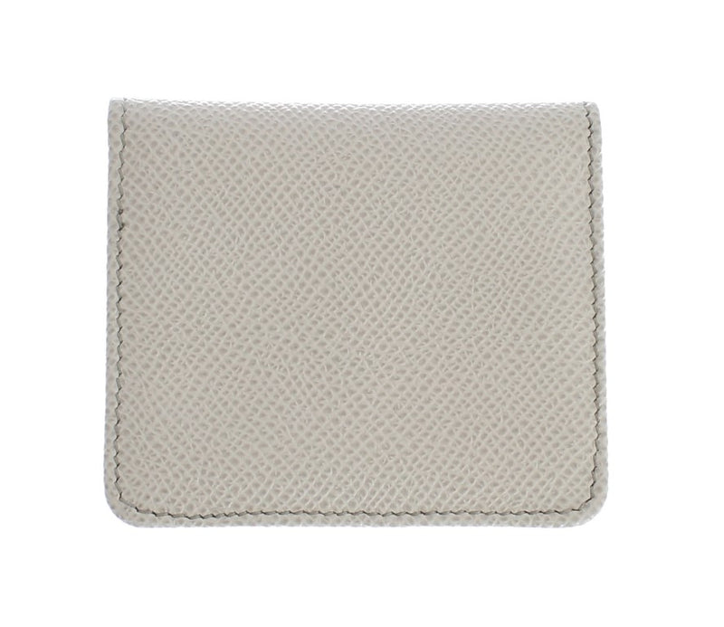 Sleek White Leather Condom Case Wallet Dolce & Gabbana