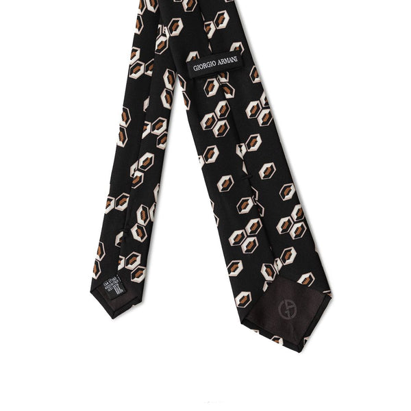 Black Silk Ties & Bowty Giorgio Armani