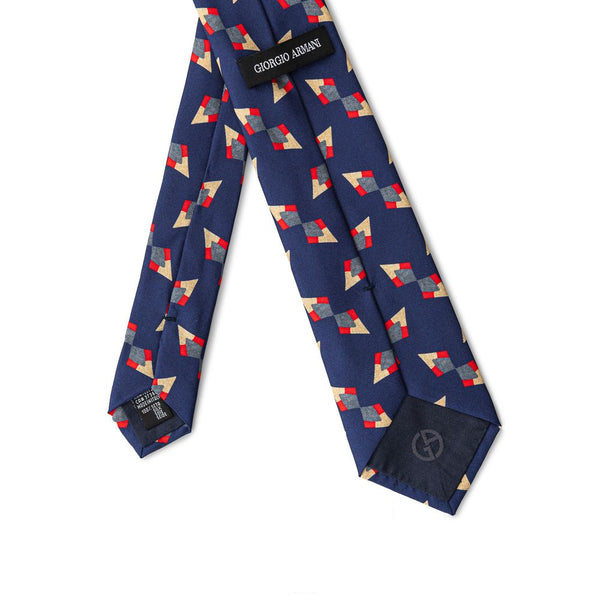 Blue Silk Ties & Bowty Giorgio Armani