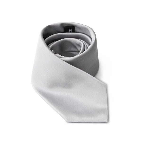 Silver Silk Ties & Bowty Giorgio Armani