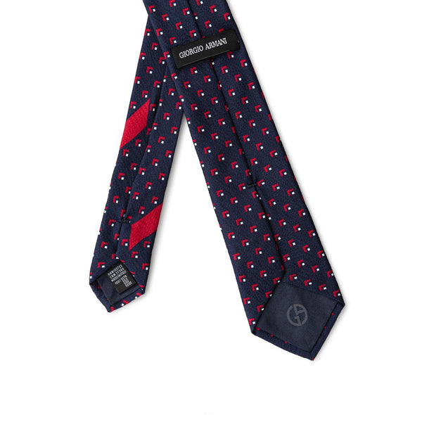 Blue Silk Ties & Bowty Giorgio Armani