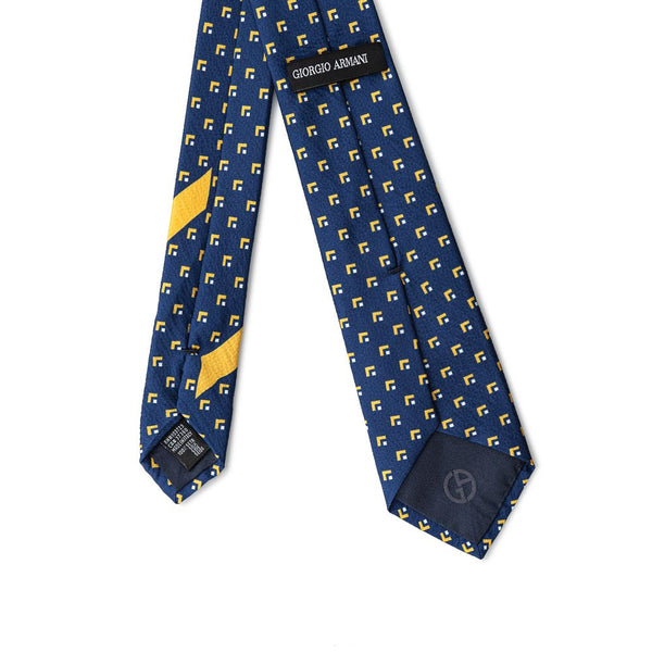 Blue Silk Ties & Bowty Giorgio Armani