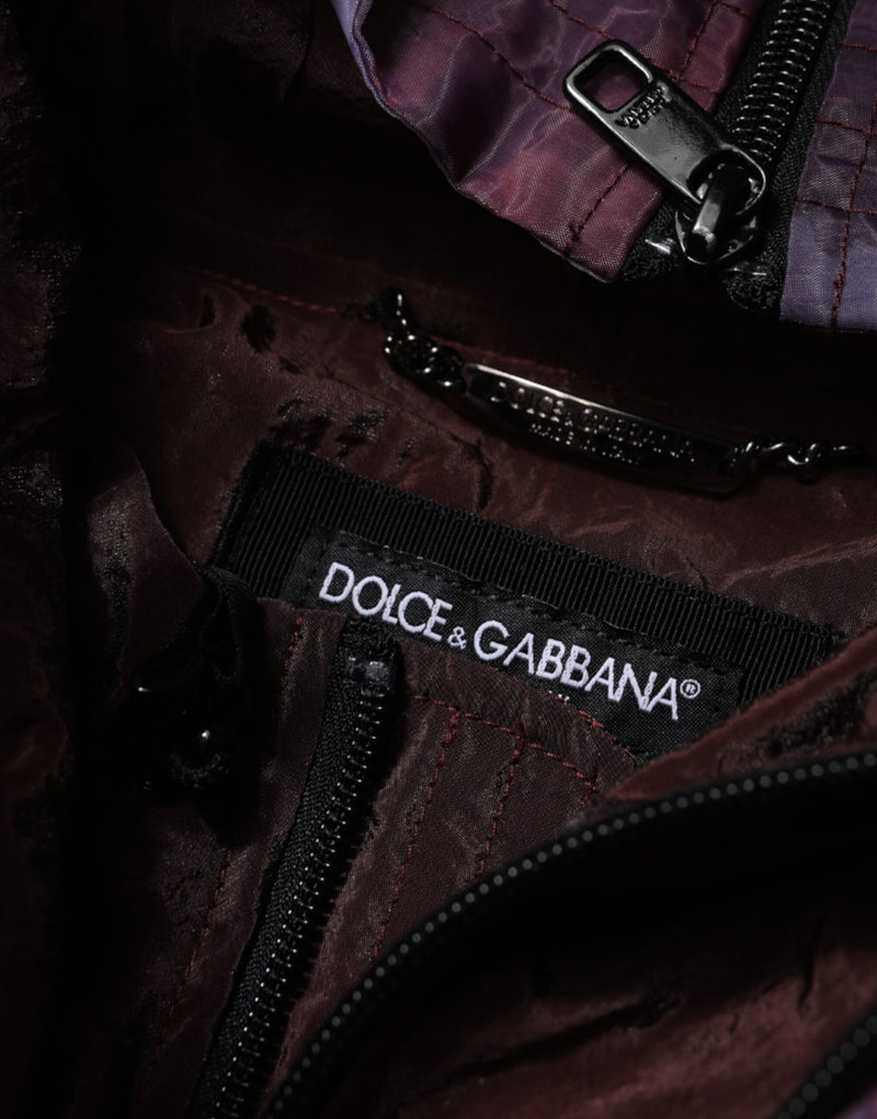 Purple Camouflage Hooded Men Blouson Jacket Dolce & Gabbana