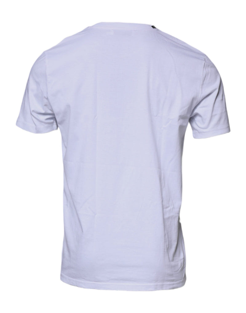 White Red Leopard Cotton Crew Neck T-shirt Dolce & Gabbana